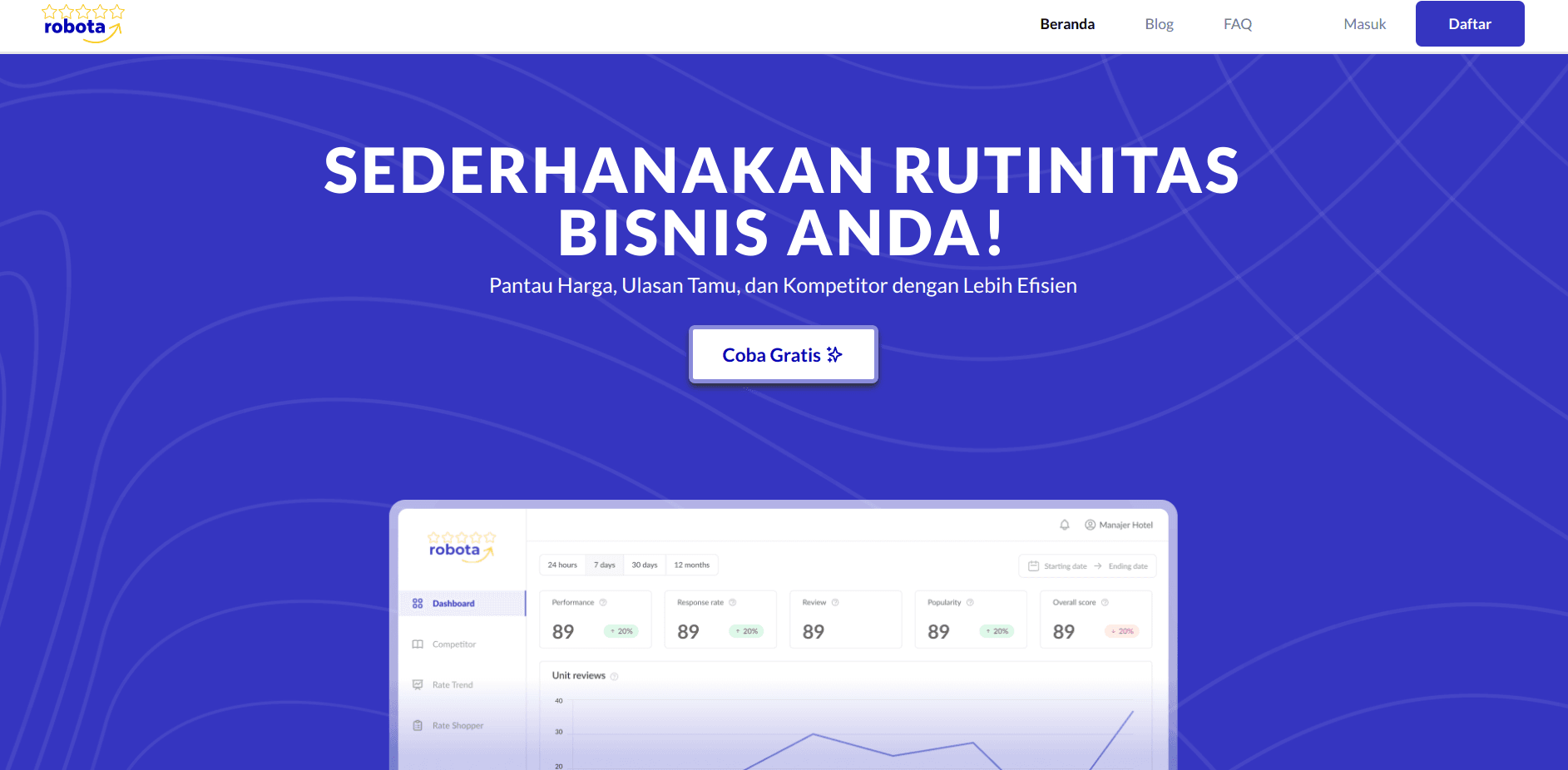 Robota landing page
